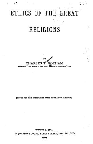 Cover for Ethics of the Great Religions