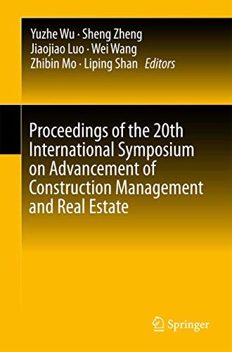Cover for Proceedings of the 20th International Symposium on Advancement of Construction Management and Real Estate