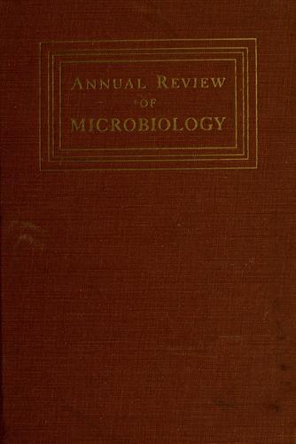 Cover for Annual review of microbiology