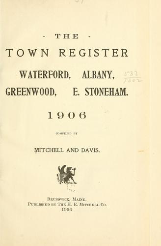 Cover for The town register