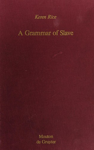 Cover for A grammar of Slave