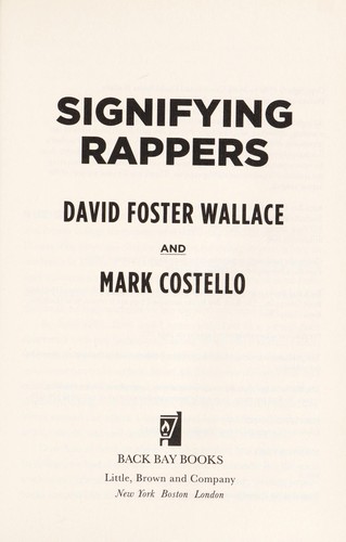 Cover for Signifying Rappers