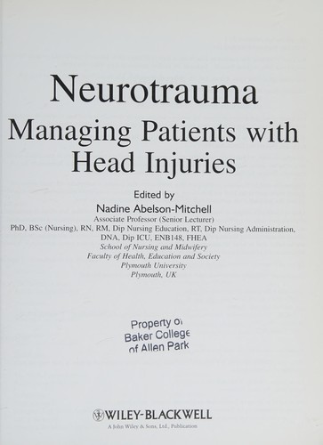 Cover for Neurotrauma