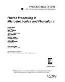 Cover for Photon processing in microelectronics and photonics II