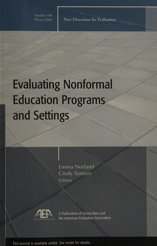 Cover for Evaluating nonformal education programs and settings
