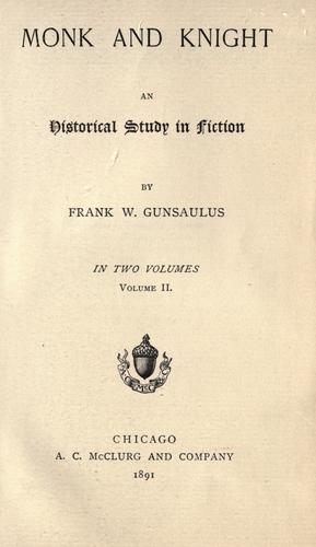 Cover for Monk and knight