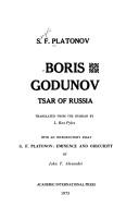 Cover for Boris Godunov, Tsar of Russia.