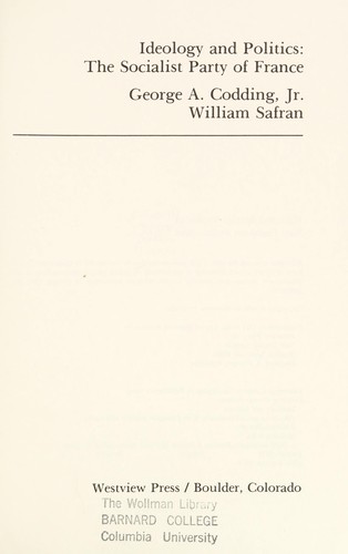 Cover for Ideology and politics