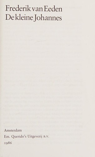 Cover for De kleine Johannes