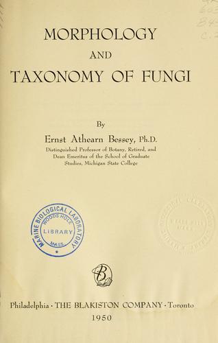 Cover for Morphology and taxonomy of fungi