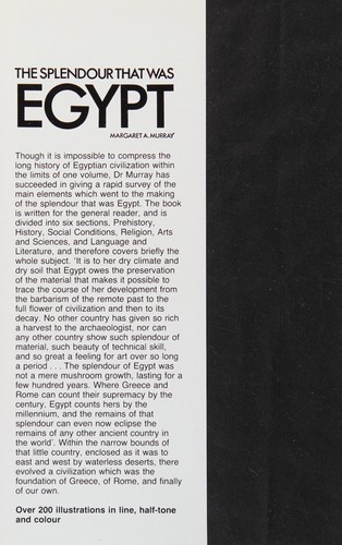 Cover for Splendour That Was Egypt