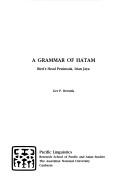 Cover for A grammar of Hatam