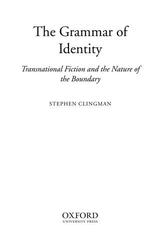 Cover for The grammar of identity