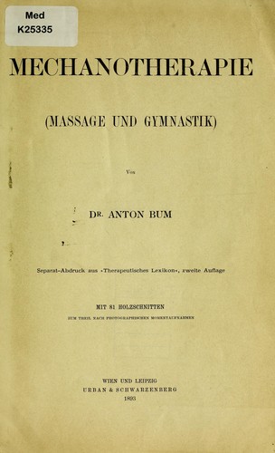 Cover for Mechanotherapie (Massage und Gymnastik)