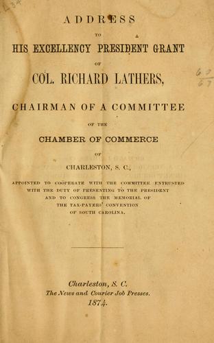 Cover for Address to his Excellency President Grant...