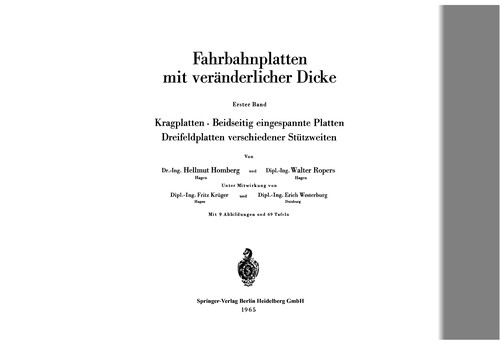 Cover for Fahrbahnplatten mit veränderlicher Dicke