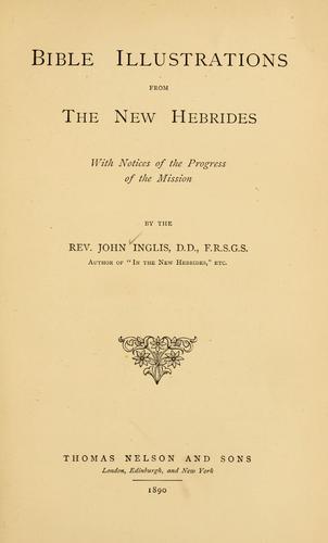 Cover for Bible illustrations from the New Hebrides