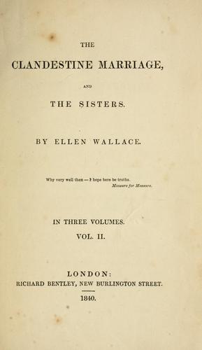 Cover for The clandestine marriage
