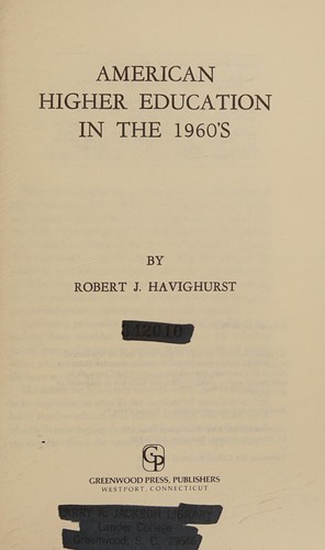 Cover for American higher education in the 1960's
