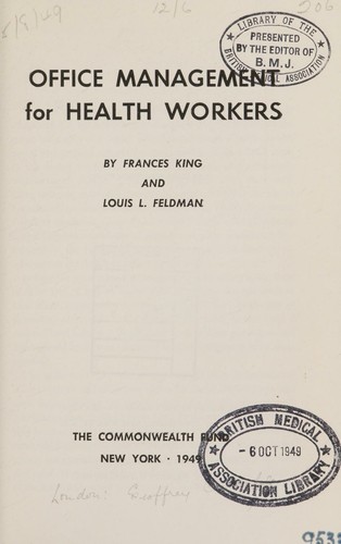 Cover for Office management for health workers