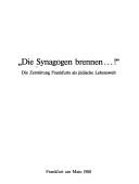 Cover for Die Synagogen brennen-- !