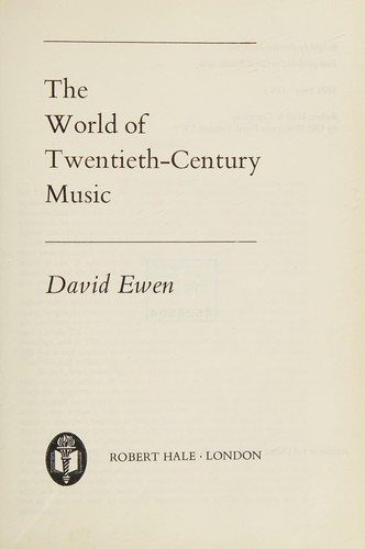 Cover for The world of twentieth-century music.