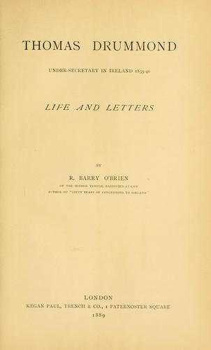Cover for Thomas Drummond