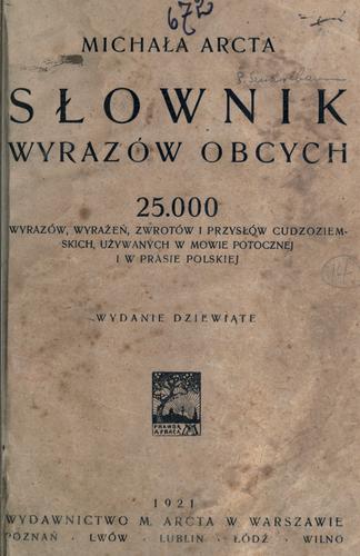 Cover for Sownik wyrazów obcych