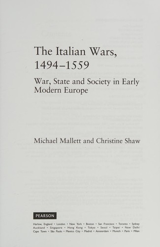 Cover for The Italian Wars, 1494-1559