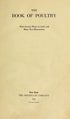 Cover for The book of poultry