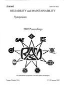 Cover for Annual Reliability and Maintainability Symposium, 2003 Proceedings: Tampa Florida, Usa:27-30 January 2003 (International Reliability Physics Symposium Proceedings)
