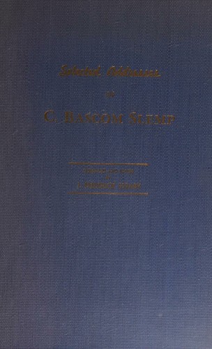 Cover for Selected Addresses of C. Bascom Slemp