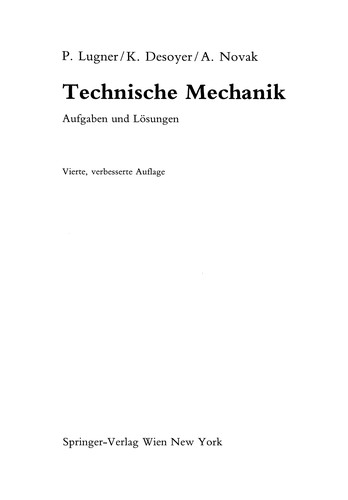 Cover for Technische Mechanik