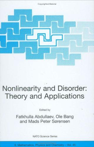 Cover for Nonlinearity and Disorder: Theory and Applications (NATO Science Series II: Mathematics, Physics and Chemistry)
