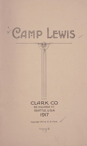 Cover for Camp Lewis.