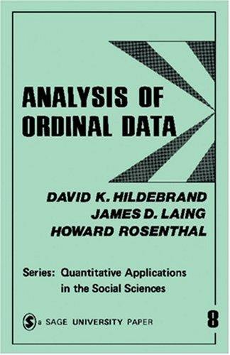 Cover for Analysis of ordinal data