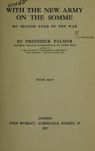 Cover for With the new army on the Somme