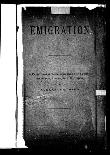Cover for Emigration