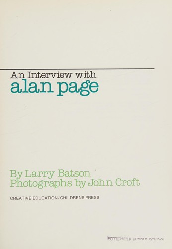 Cover for An interview with Alan Page