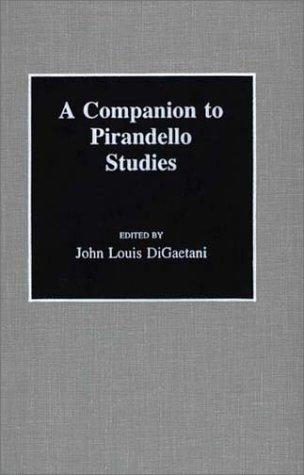 Cover for A Companion to Pirandello studies