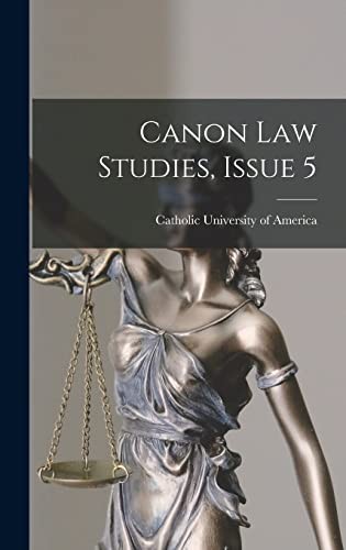 Cover for Canon Law Studies, Issue 5