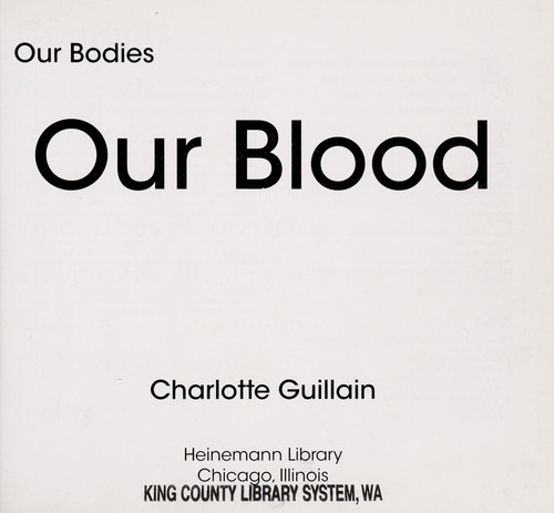 Cover for Our blood