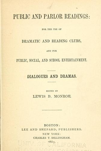 Cover for Public and parlor readings