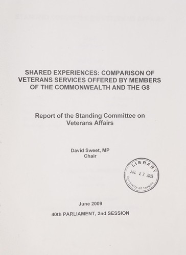 Cover for Shared experiences