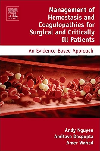 Cover for Management of Hemostasis and Coagulopathies for Surgical and Critically Ill Patients