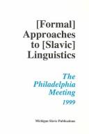 Cover for Annual Workshop on formal approaches to Slavic linguistics.
