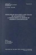 Cover for Nonlinear dynamics and chaos in astrophysics