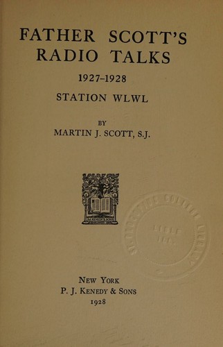 Cover for FATHER SCOTT'S RADIO TALKS