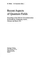Cover for Recent Aspects of Quantum Fields