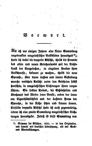 Cover for Neugriechische Poesieen: Ungedruckte und gedruckte, mit Einleitung und sowohl Sachals Wort ...